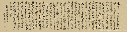 李发林作品 《后赤壁赋》 规格：180cmx50cm